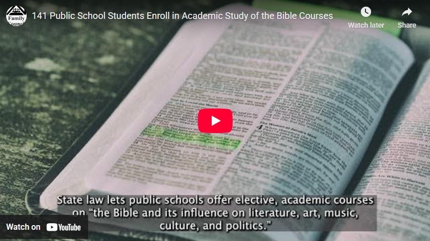 141 Public School Students Enroll in Academic Study of the Bible Courses