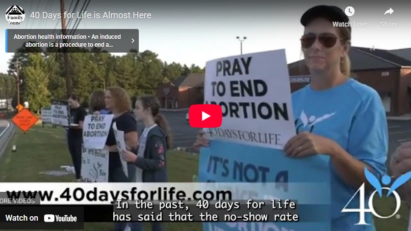 40 Days for Life is Almost Here