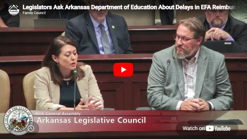 Legislators Ask Arkansas Department of Education About Delays in EFA Reimbursements