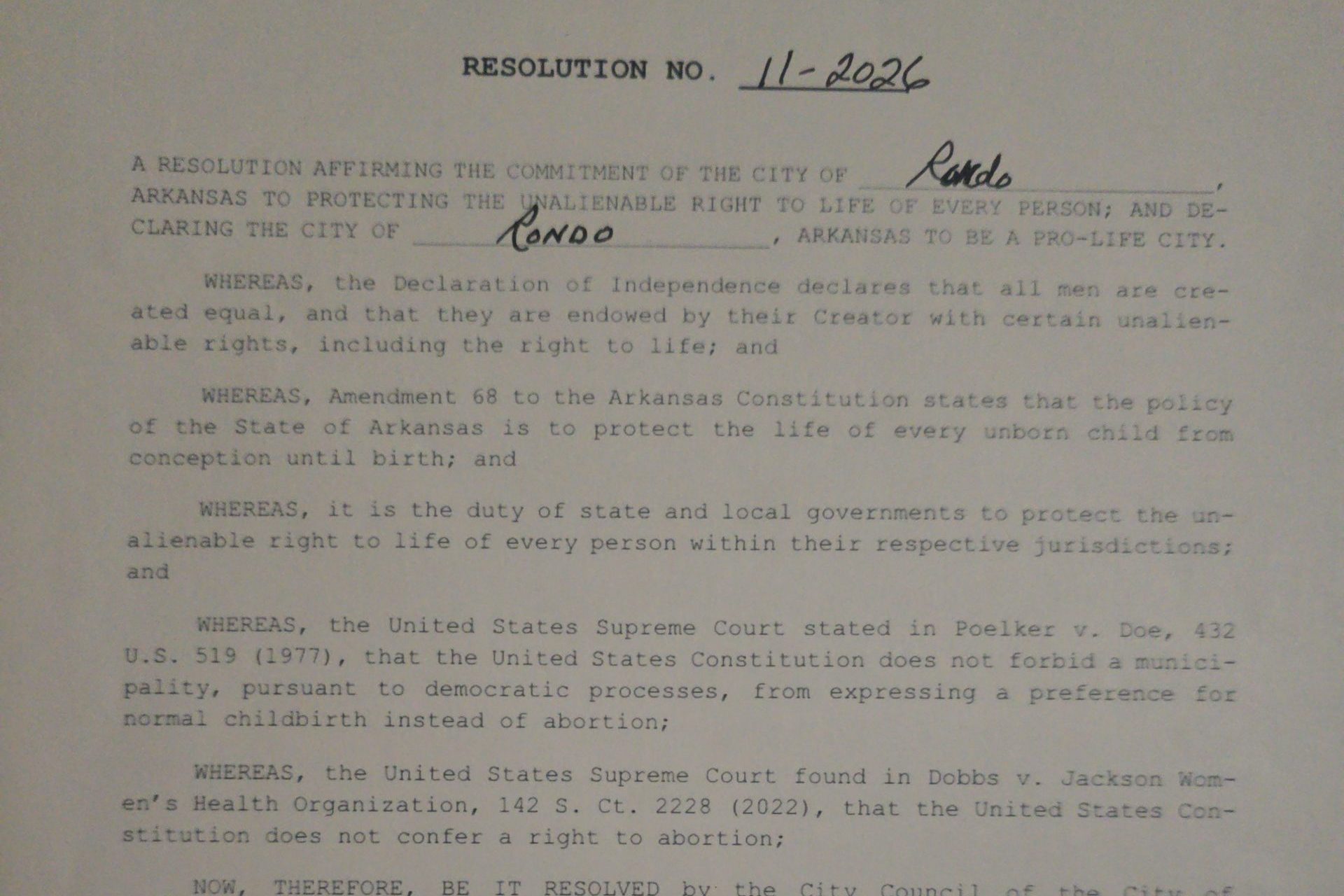 Lee County Another Step Closer to Being 100% Pro-Life