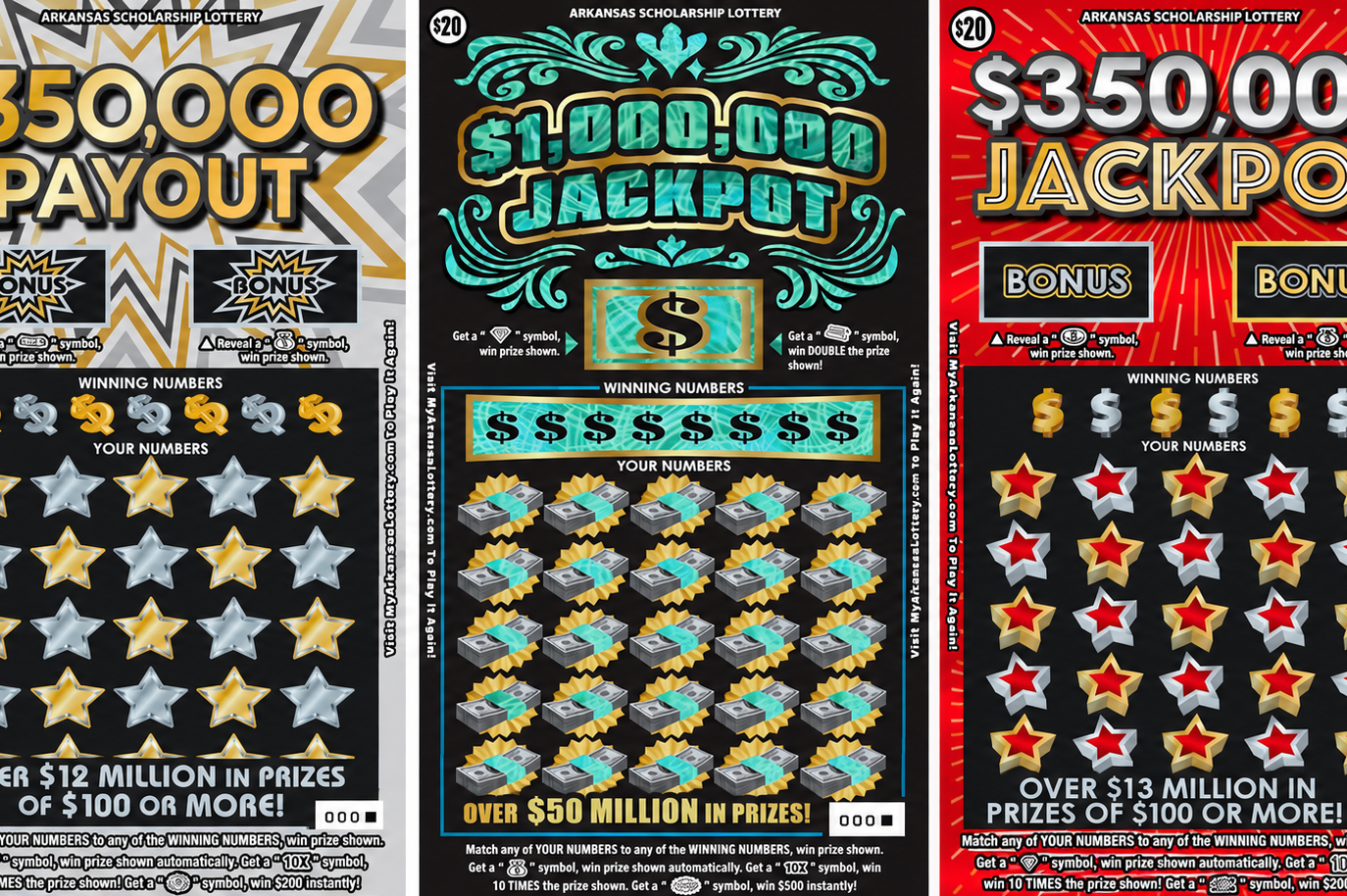 Arkansas Lottery Still Using Long Odds, Big Prizes on Expensive Scratch-Off Tickets to Entice Gamblers